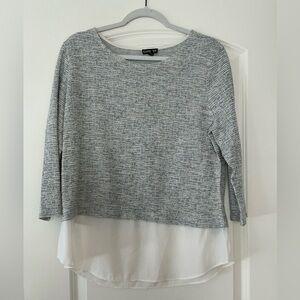 Express Gray/White Top